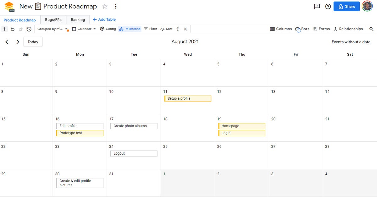 08 google tables calendar