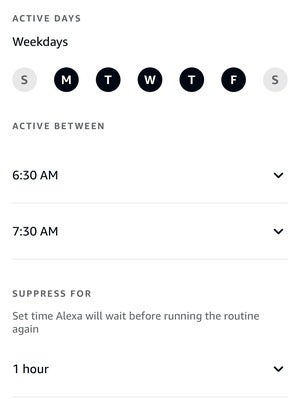 Alexa hot sale routine alarm