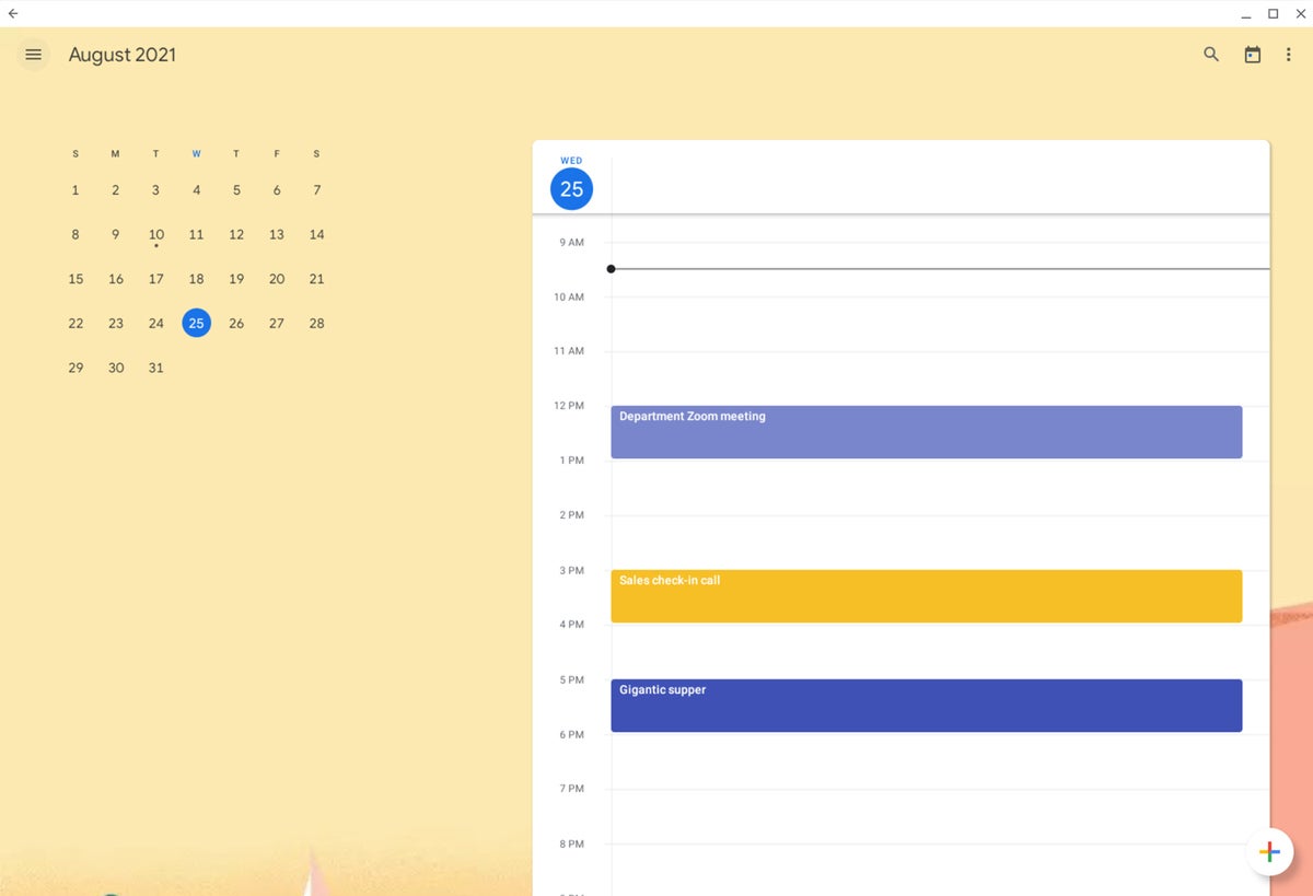 chrome os google calendar android app
