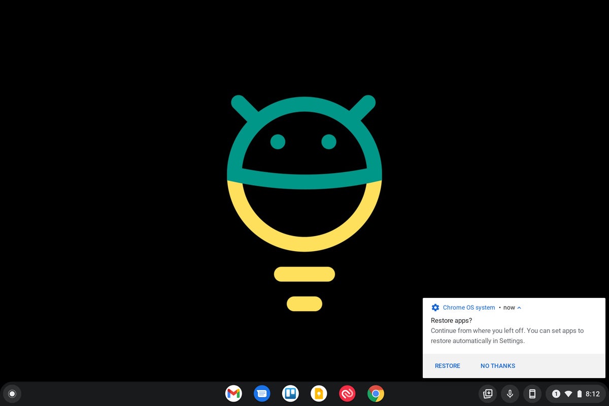 Chrome OS Restore Prompt