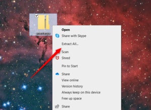 click the extract all options from the context menu