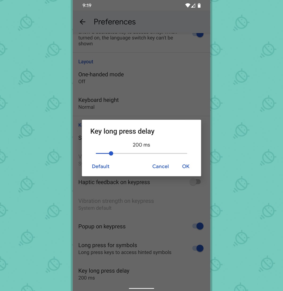 Gboard Android Settings