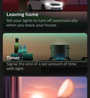 light timer in hue app