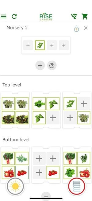 rise garden app plant map