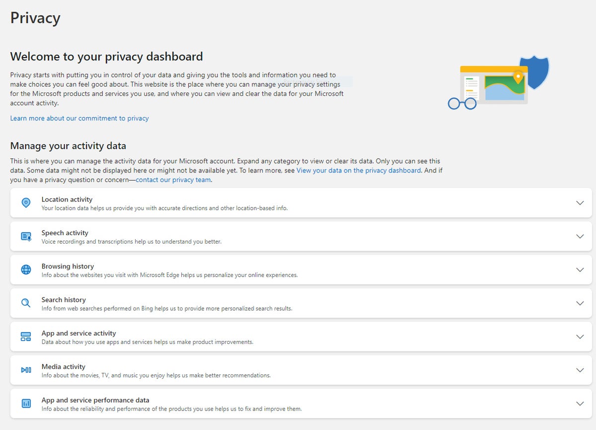 win10 privacy microsoft privacy dashboard