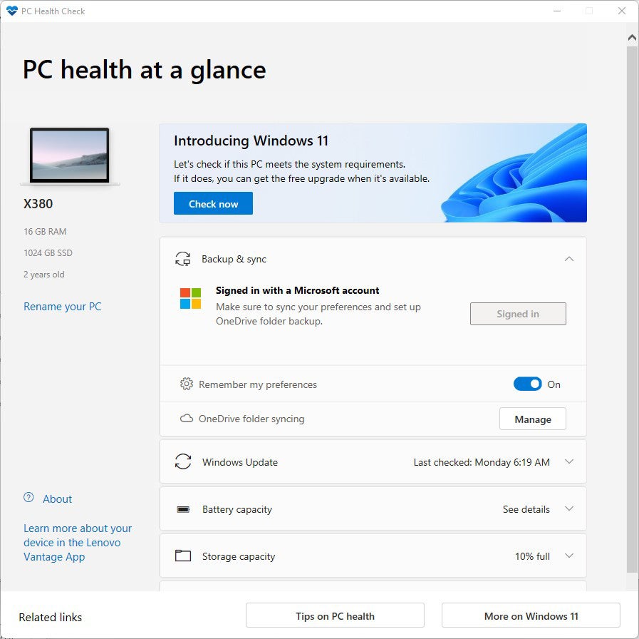 windows 11 compatibility check tool