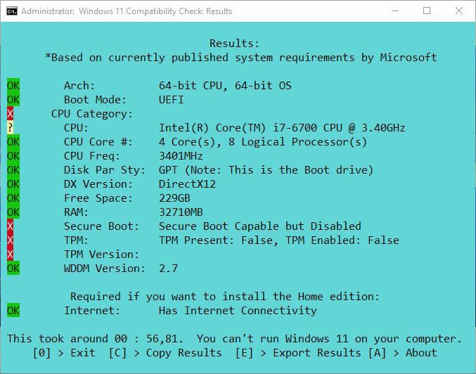 win11 upgrade check 06 win11compatcheck no