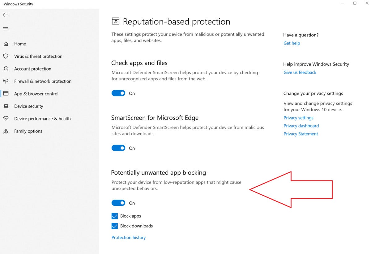  windows 10 pua smartscreen