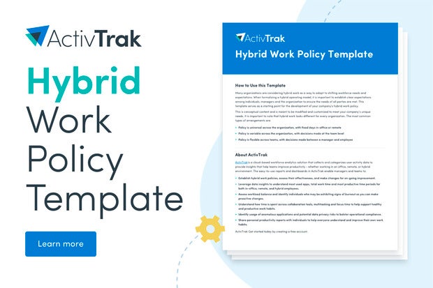 Image: Sponsored by ActivTrak: Hybrid Work Policy Template