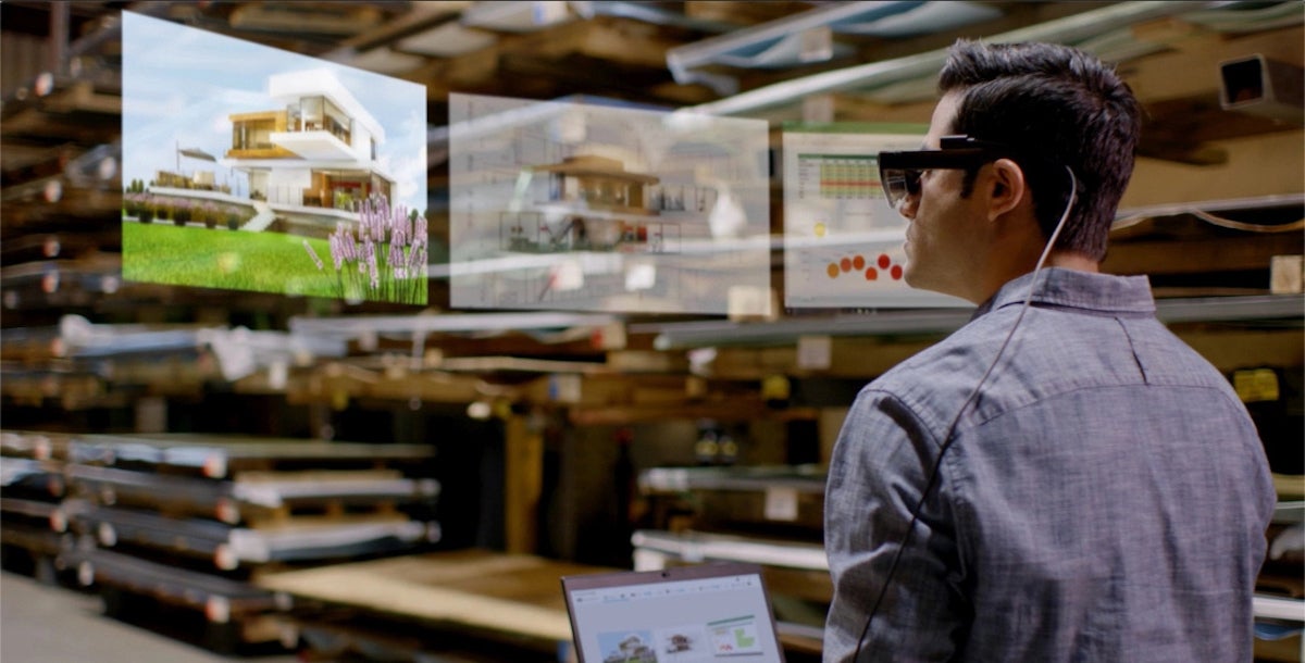 Lenovo’s ThinkReality A3 Smart Glasses in use