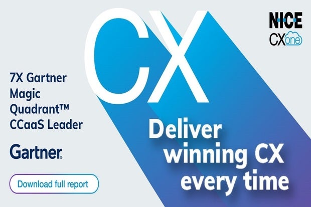 Image: Sponsored by NICE inContact: Deliver winning CX every time â NICE CXone 7X Gartner Magic Quadrant CCaaS Leader