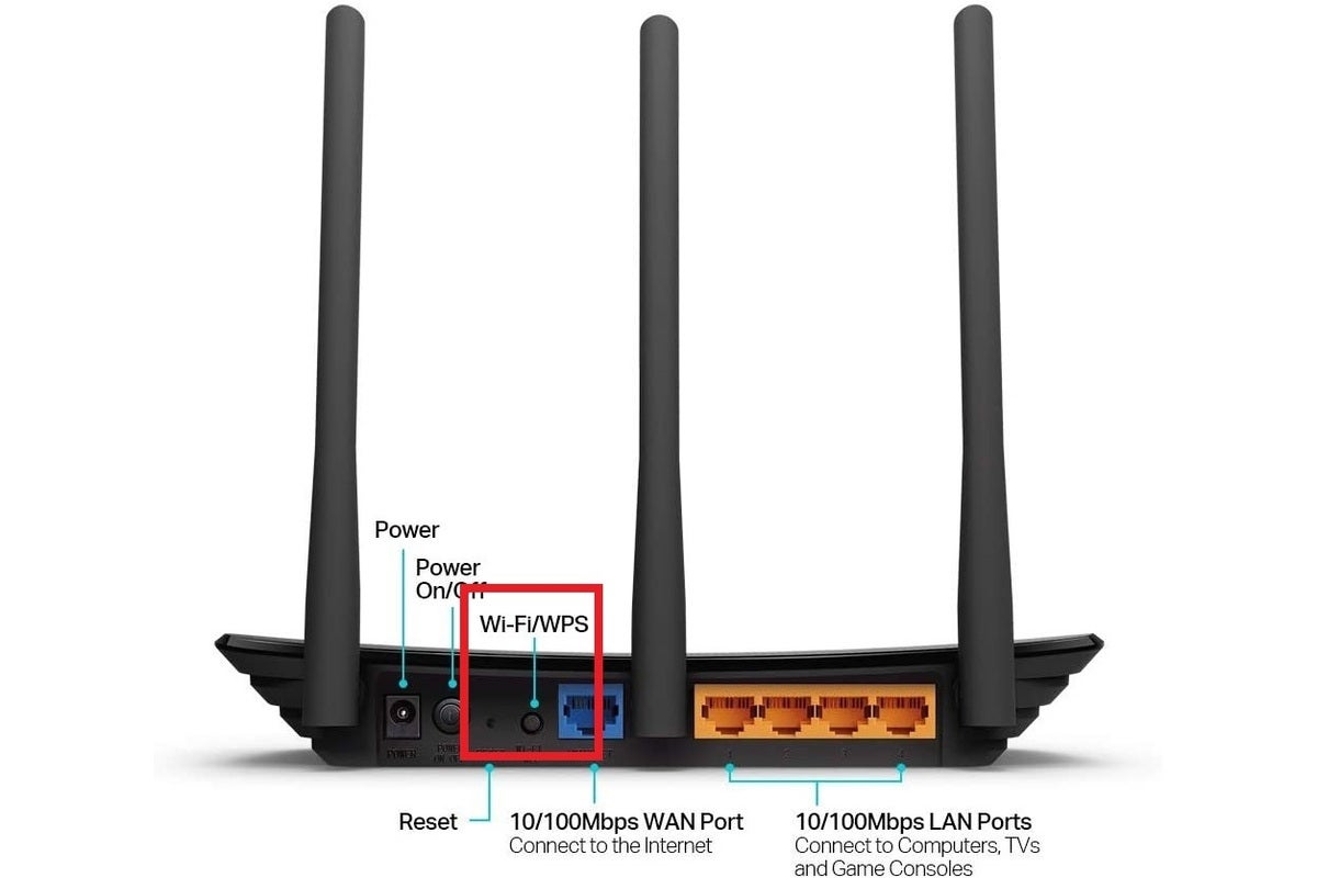 Wi-Fi Protected Setup button on router