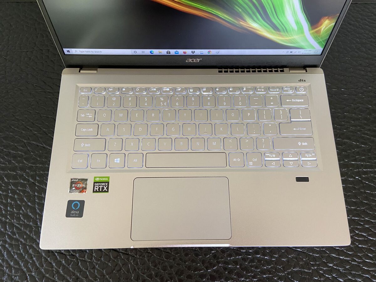 acer swift x keyboard