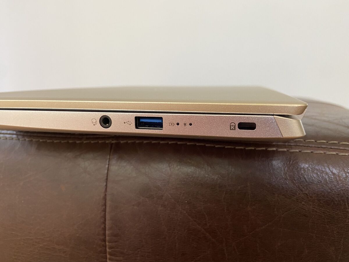 acer swift x left ports