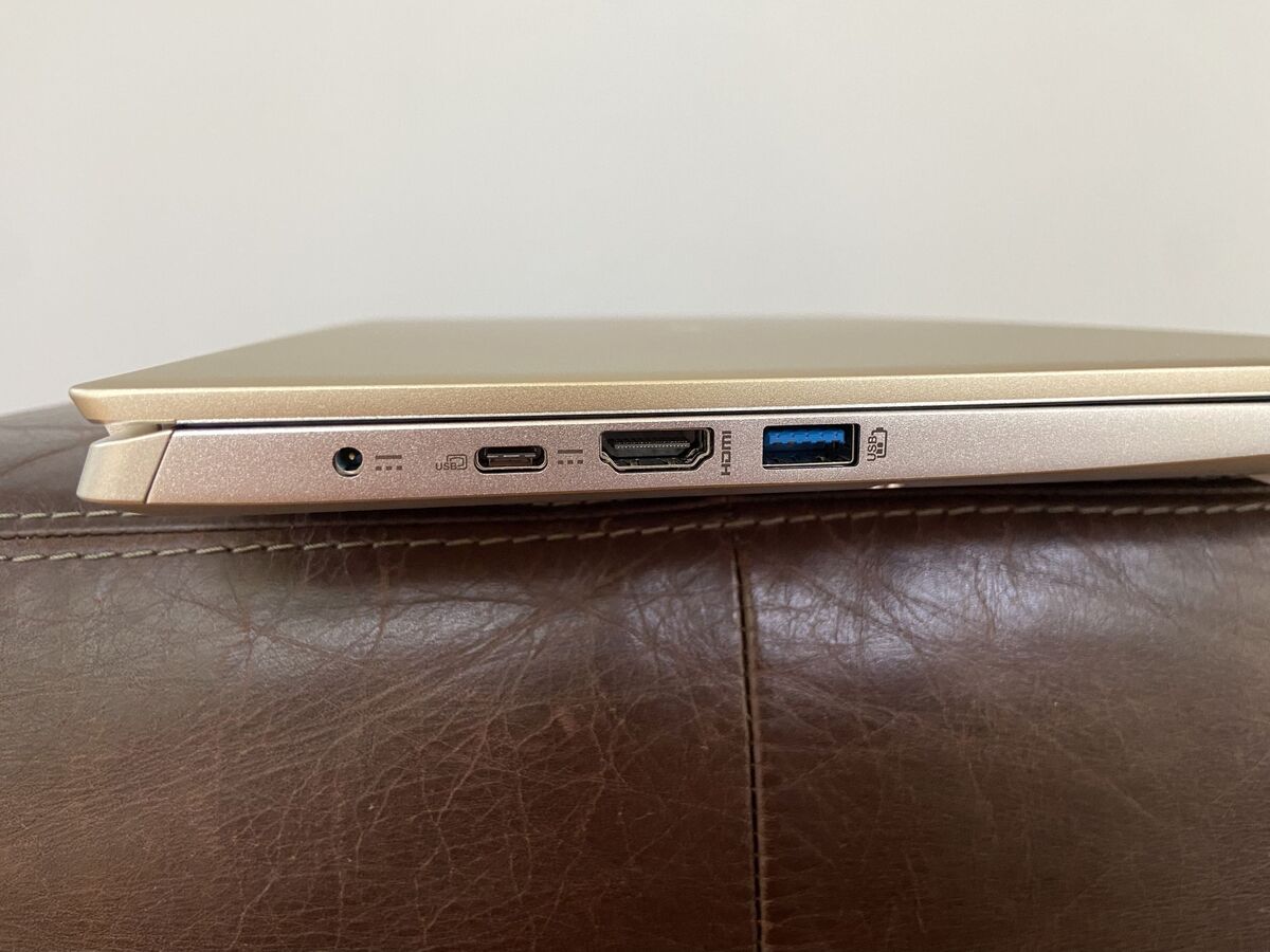 acer swift x right ports