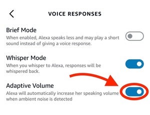 alexa adaptive volume