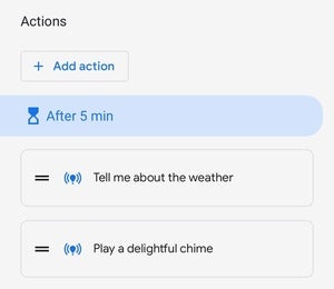 google assistant add delay