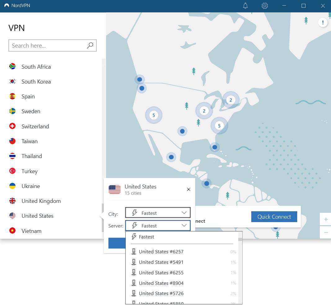 nord vpn sign in to specific city