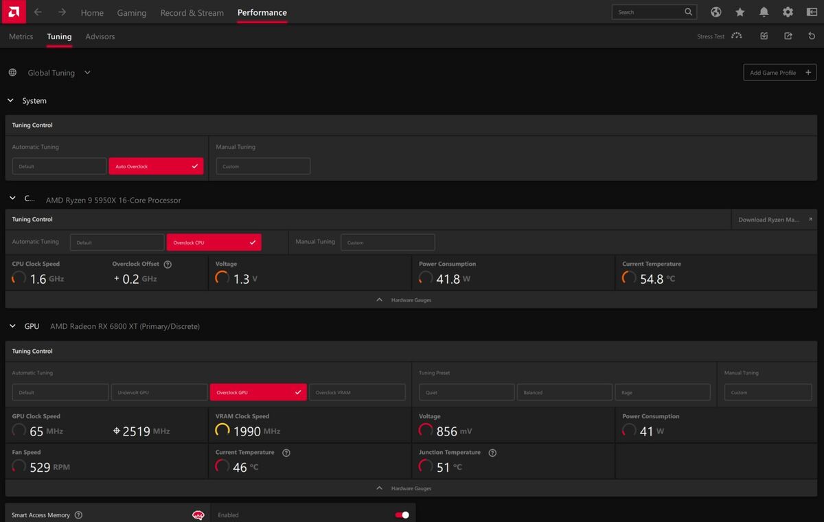 radeon software ryzen cpu