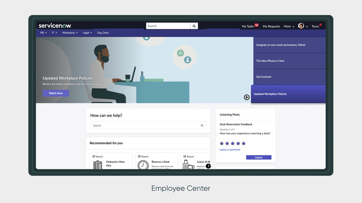 ServiceNow ‘Rome’ emphasizes employee experience | CIO