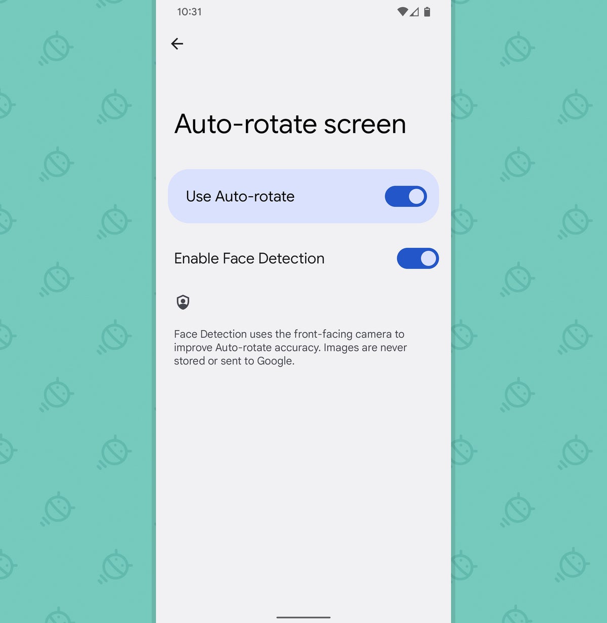Google Pixel - Android 12: Auto-rotate