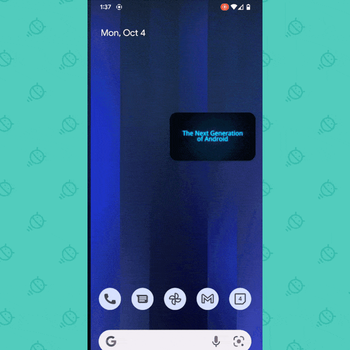 Google Pixel - Android 12: PiP hide
