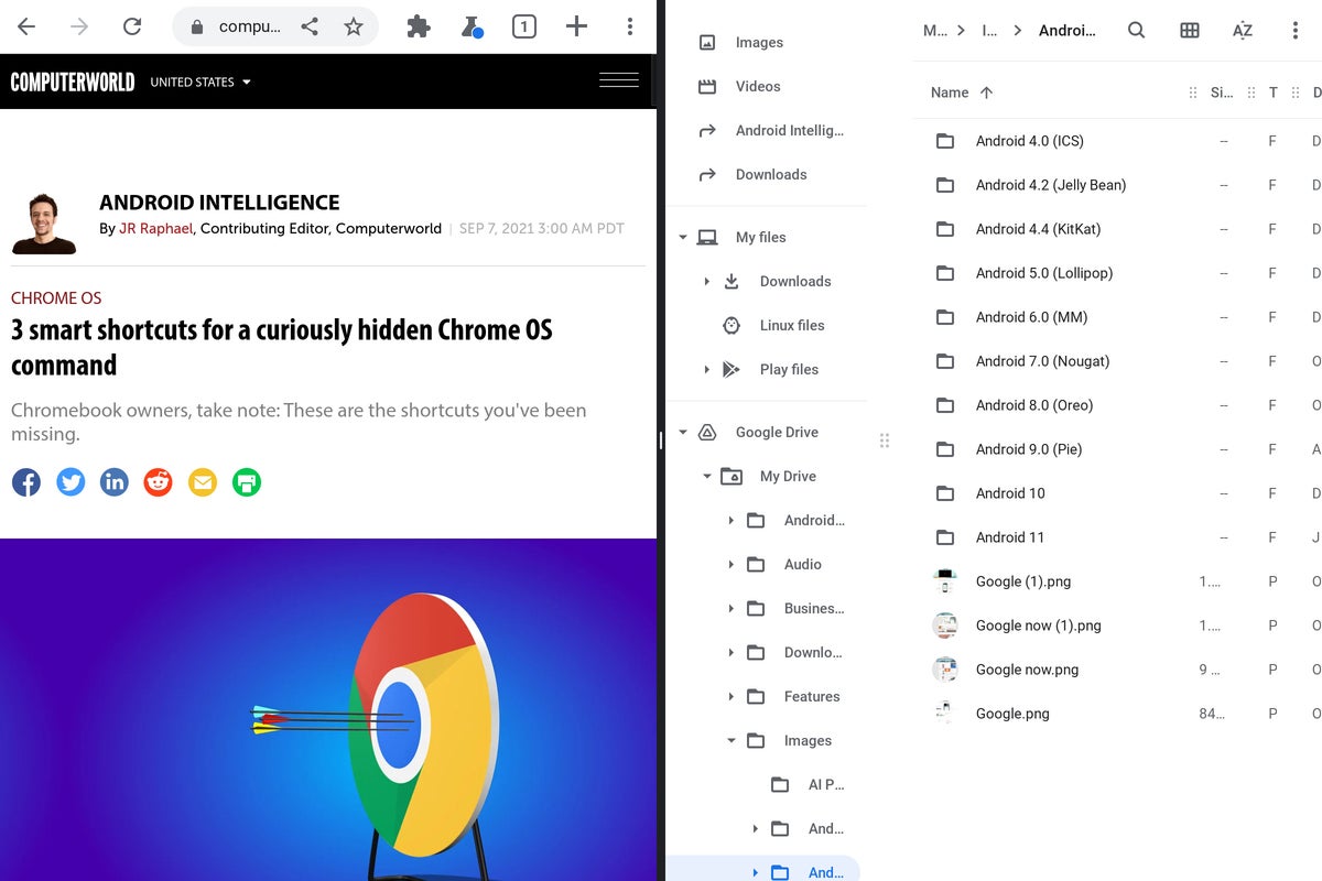 13 chrome os split screen