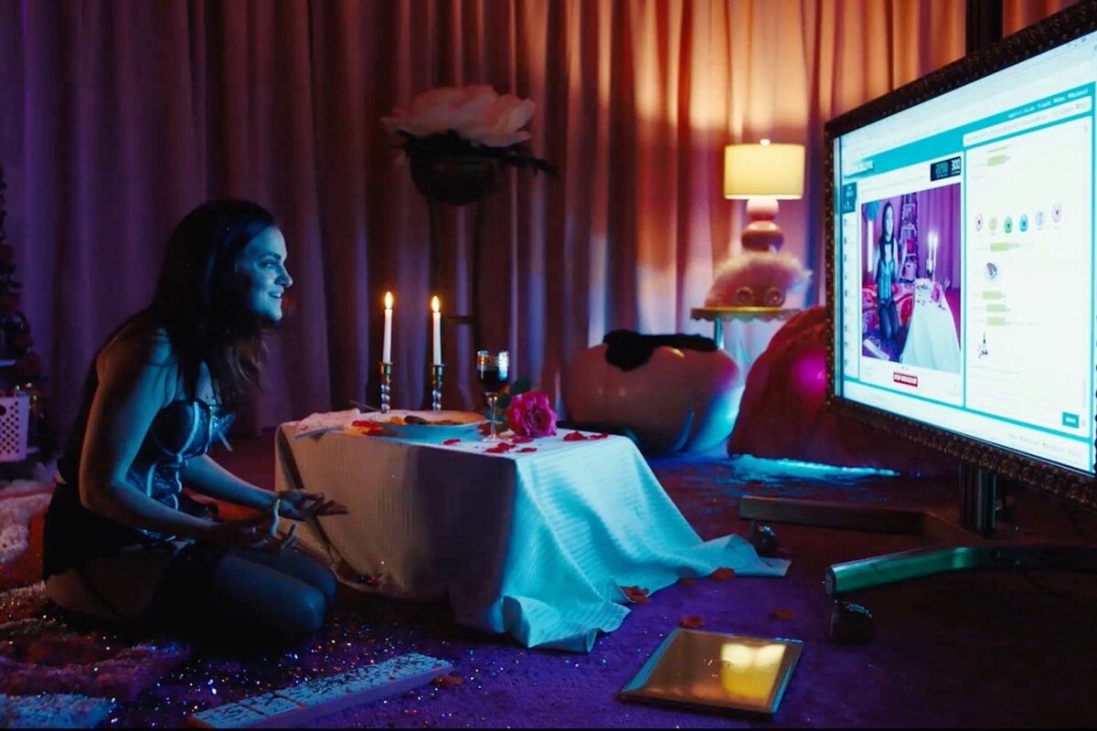 A scene from the horror film ‘Cam’