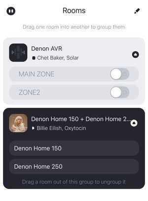 denon home 150 and 250 heos app