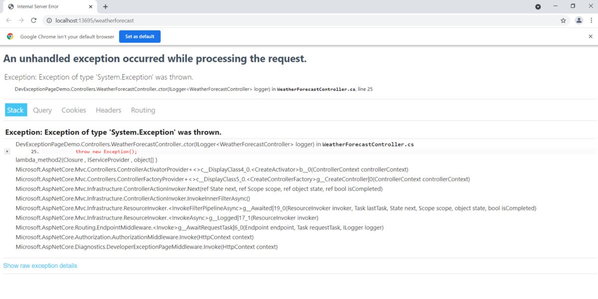 Developer exception page 02