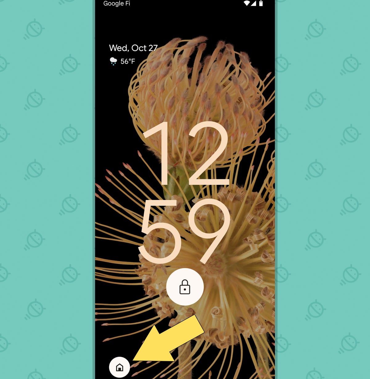 Google Pixel, Android 12: Lock screen