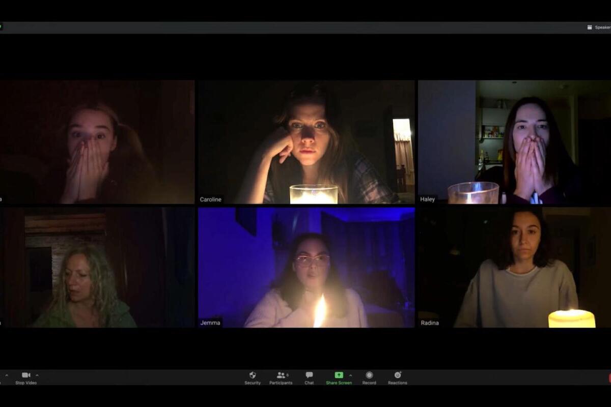A scene from the horror film ‘Host’