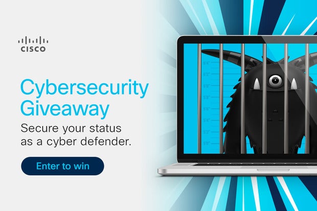 Image: Sponsored by Learning @ Cisco: Calling all cyber defenders. Enter to win the Cisco Cybersecurity Giveaway!