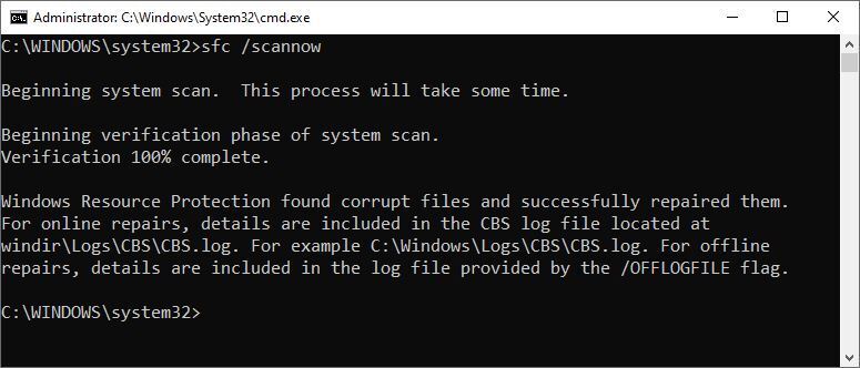 Solved: Run Command Tool - cmd.exe runs perfectly until I