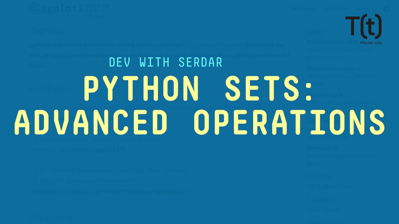 Image: Python sets: Advanced operations