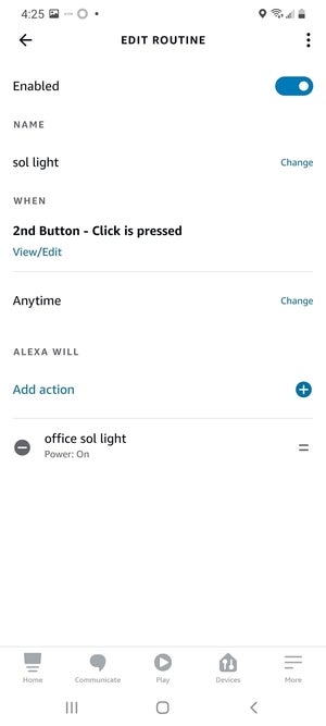 alexa routine for flic 2 button