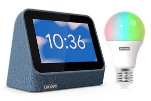 lenovo smart clock 2 with lenovo smart bulb