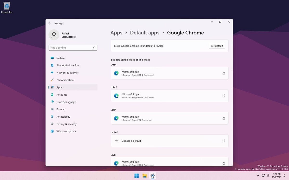 Edge navegador padrão Windows 11