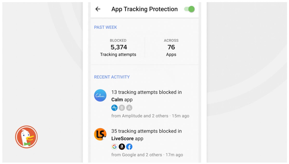 DuckDuckGo app tracking