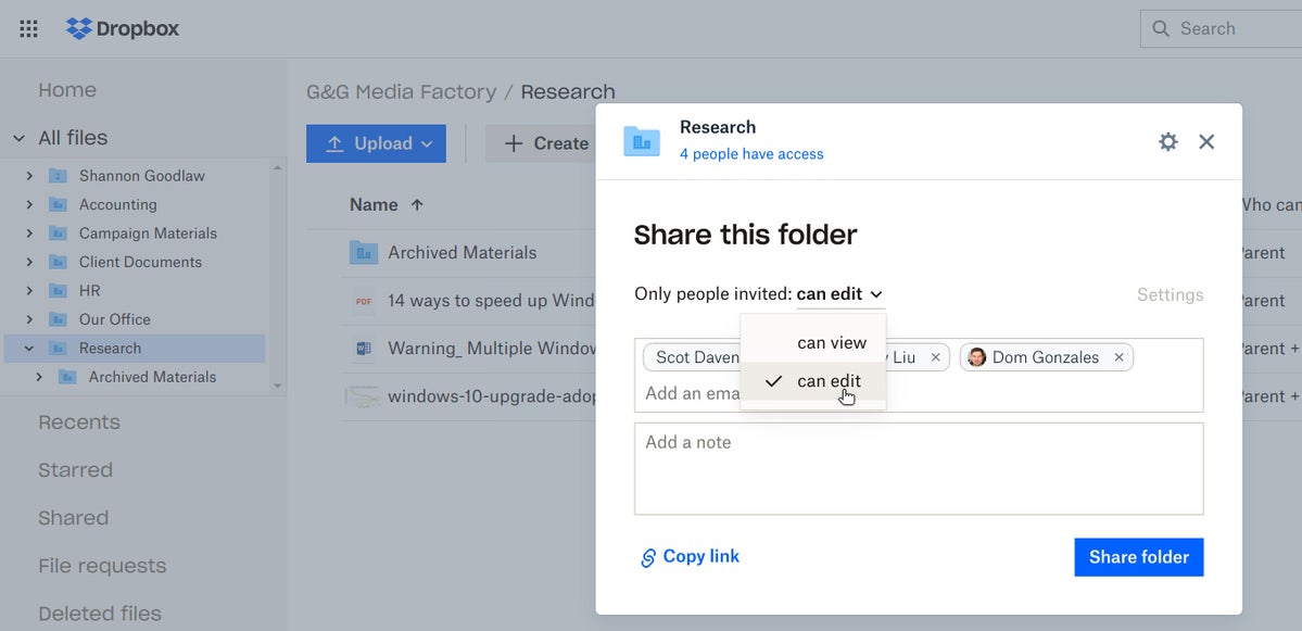how to create a hyperlink in word using dropbox