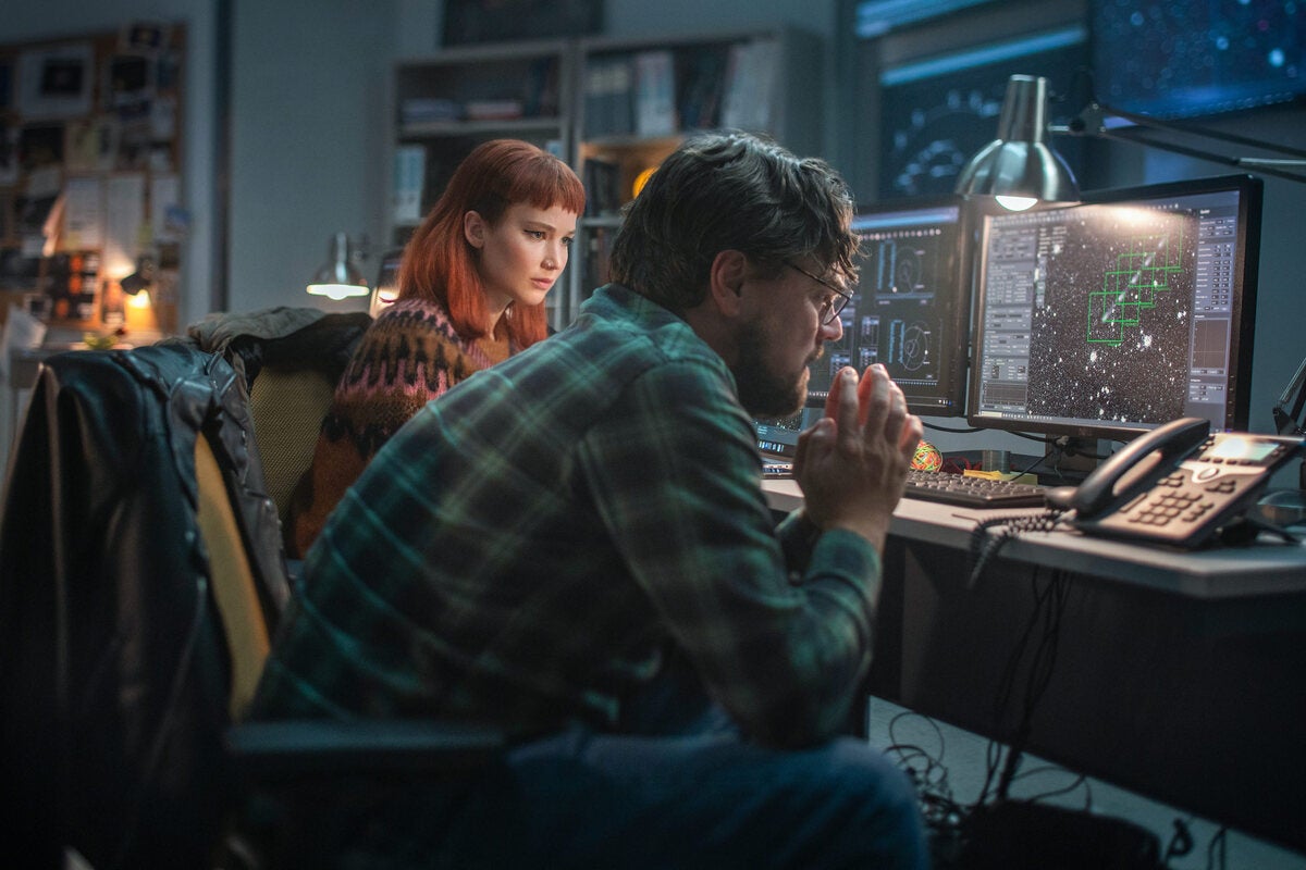 A scene from 'Don't Look Up' on Netflix