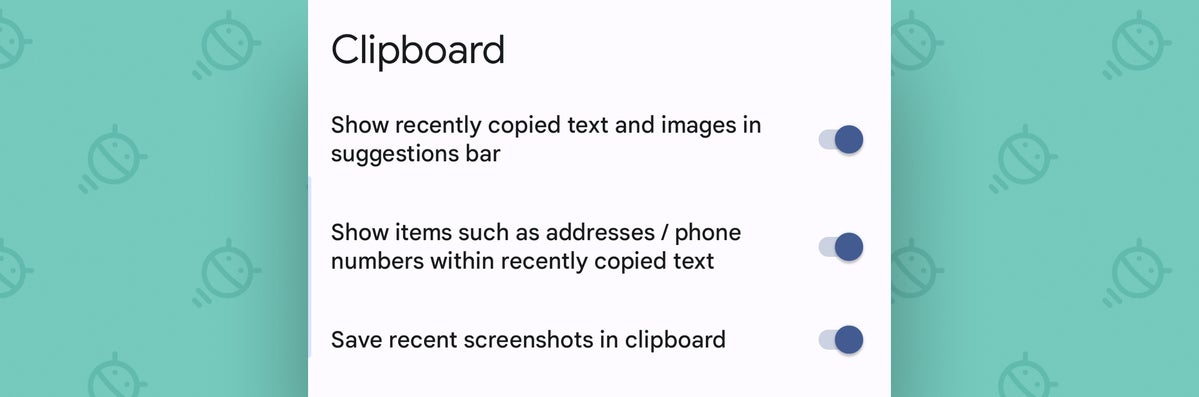 Gboard Android: Clipboard options