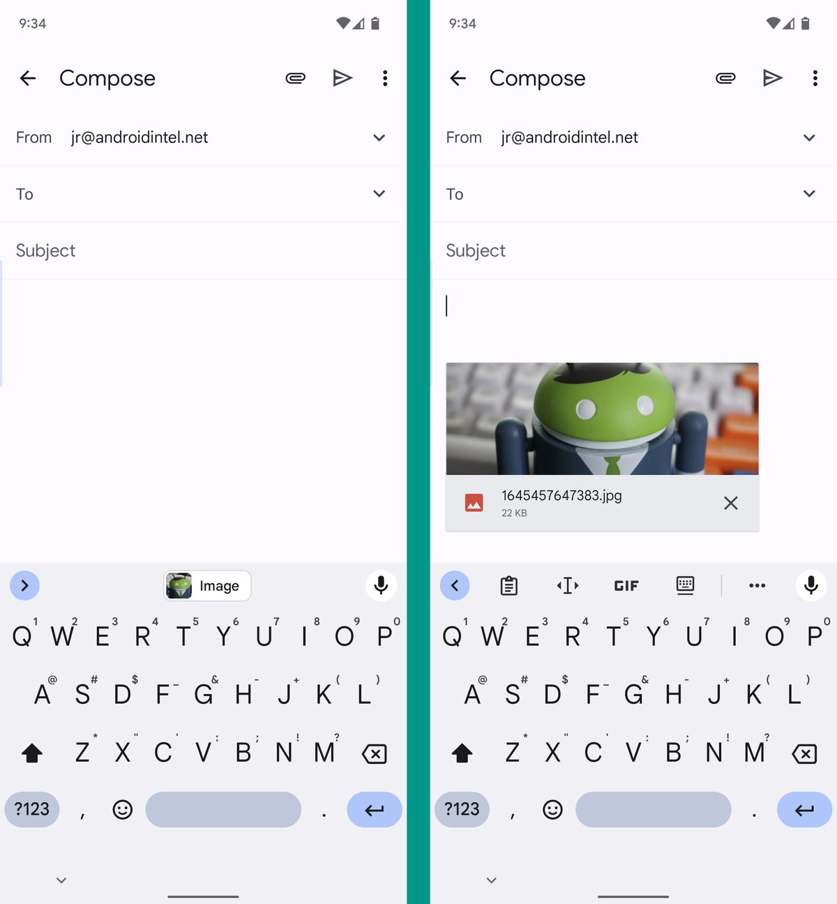 Gboard Android: Image paste