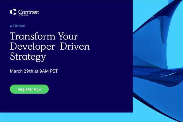 Image: Sponsored by Contrast Security: Webinar: Transform your developer-driven security