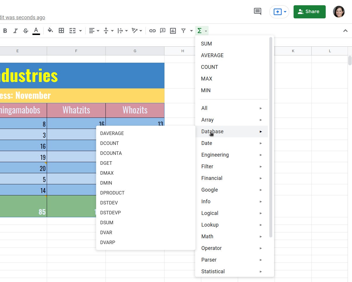 Google Sheet Formulas Cheat Sheet