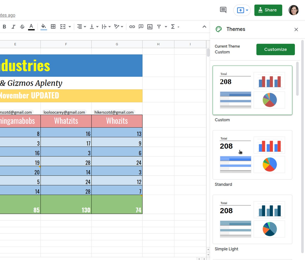 Google Sheets шпаргалка 11 тем