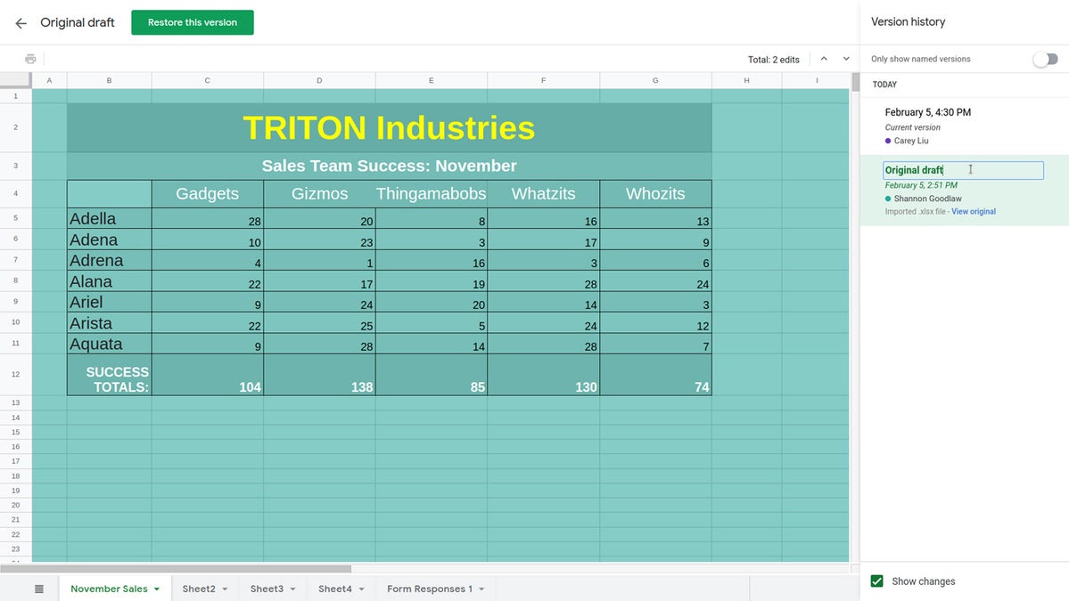 google sheets cheat sheet 25 version history