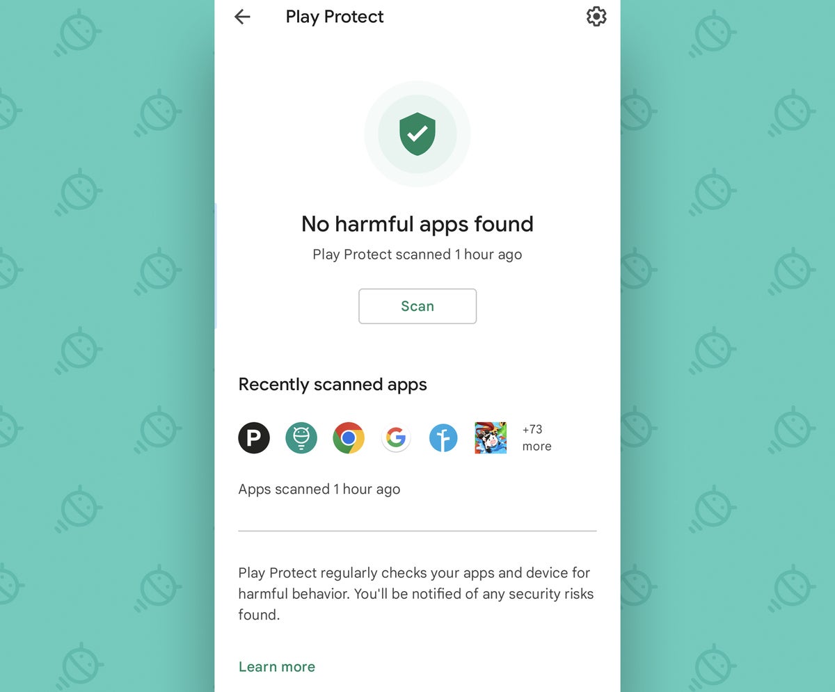 Android Settings: Google Play Protect