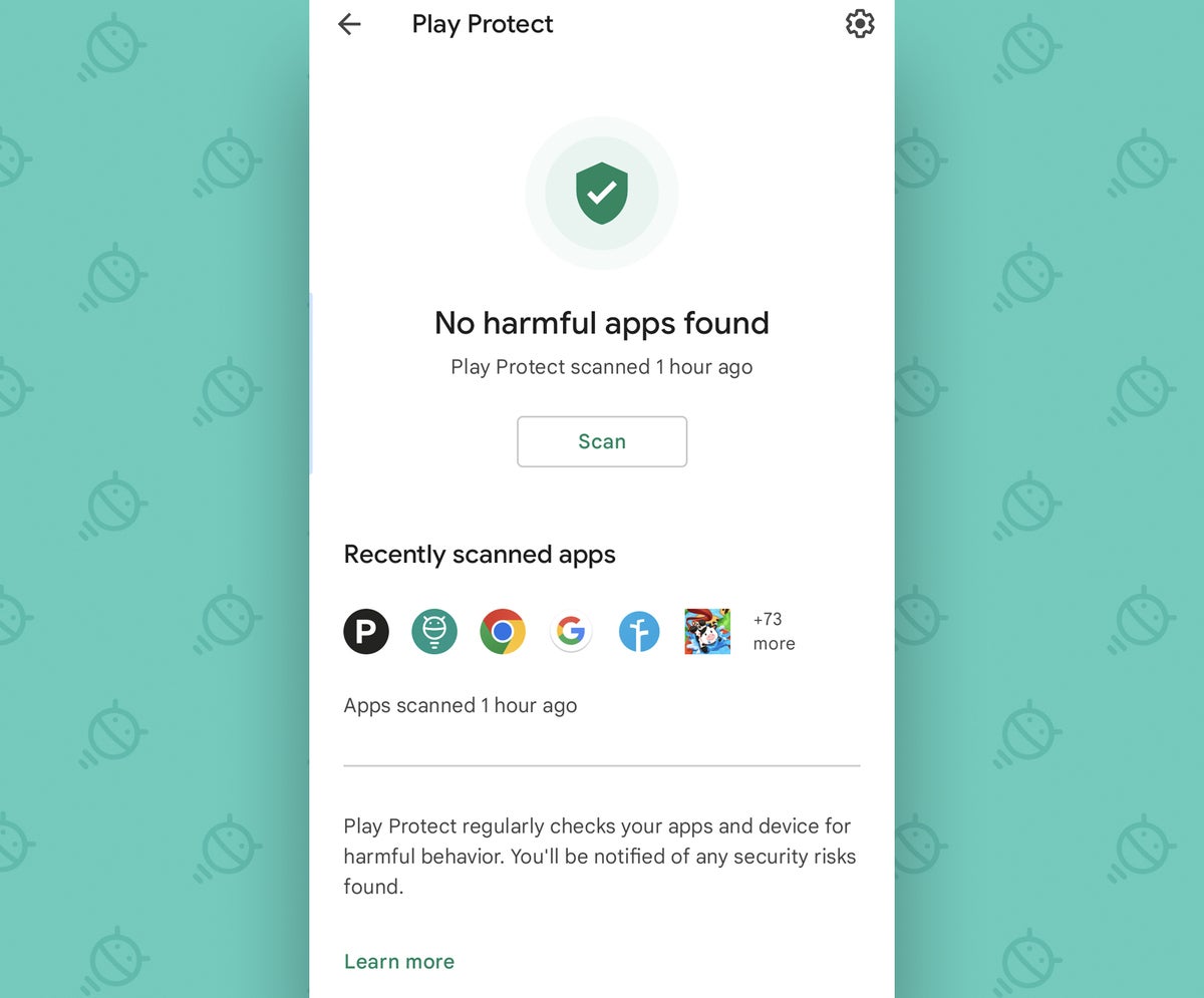 Pengaturan Android: Google Play Protect