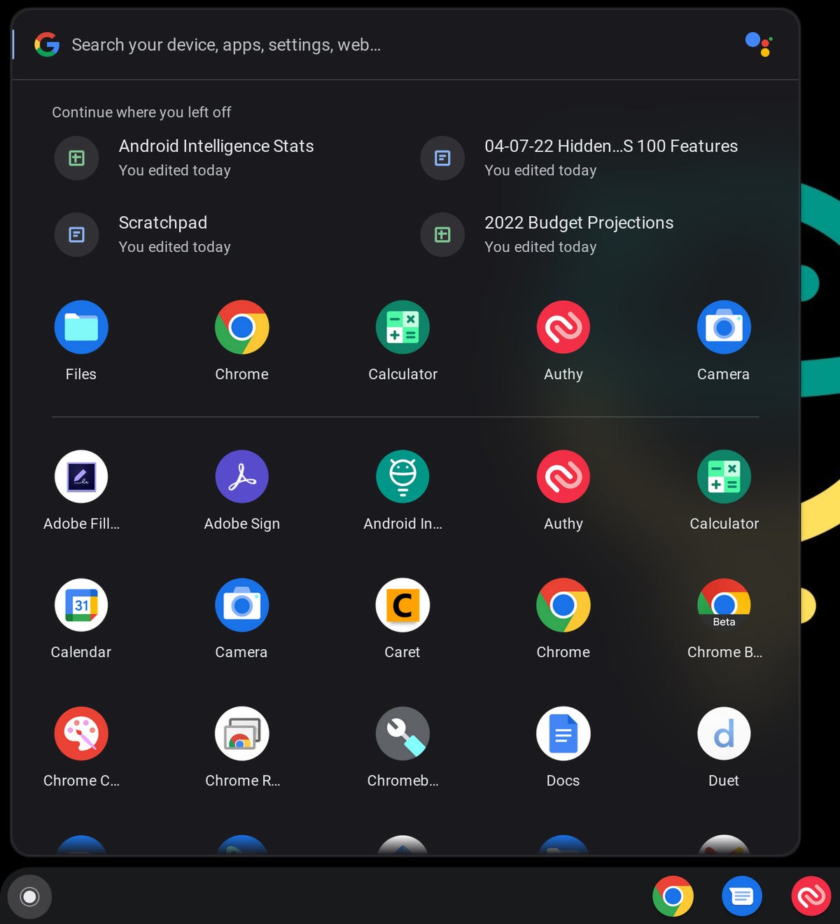 Chrome OS: Launcher